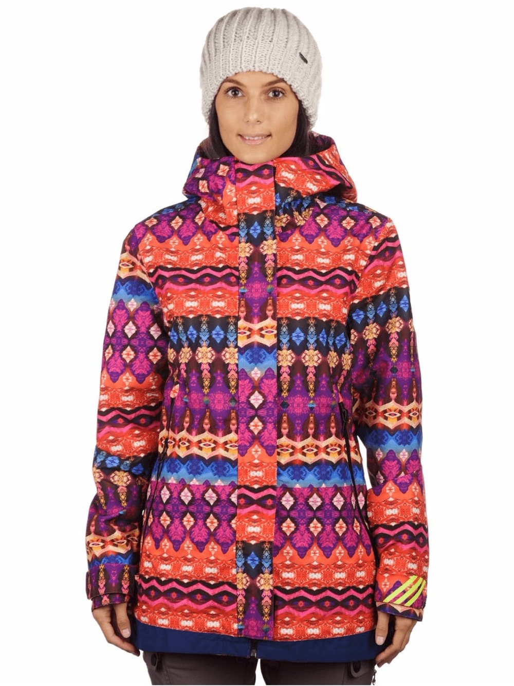 Adidas Aztec Pattern Geometric Ski Snowboard Mountain Parka Jacket Women’s Small